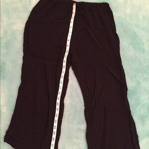 Beach Cabana small black 💯 rayon pants loose fit
